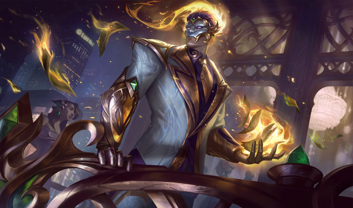 Prestige Debonair Brand skin League of Legends price, lore, chromas